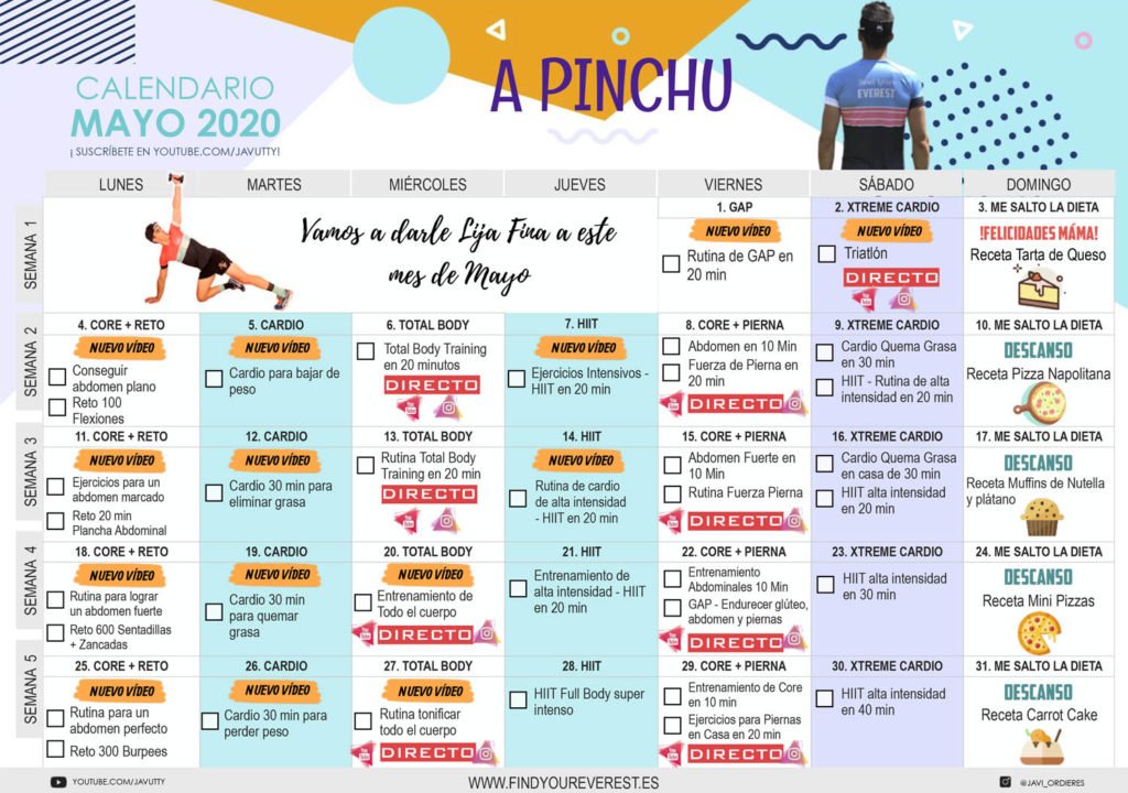 Calendario Mayo - Javier Ordieres