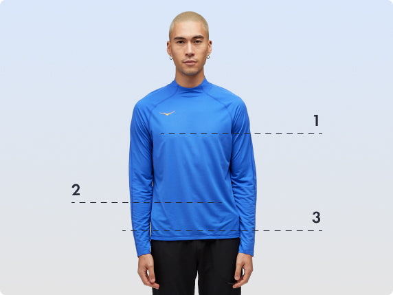 HOKA GUÍA DE TALLAS CAMISETAS HOMBRES